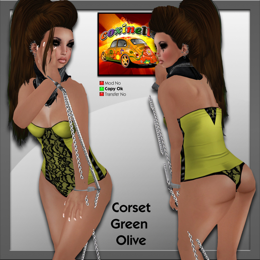 Coxi - Olive Corset of lace- fe