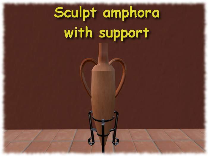 Amphora with support boxed
