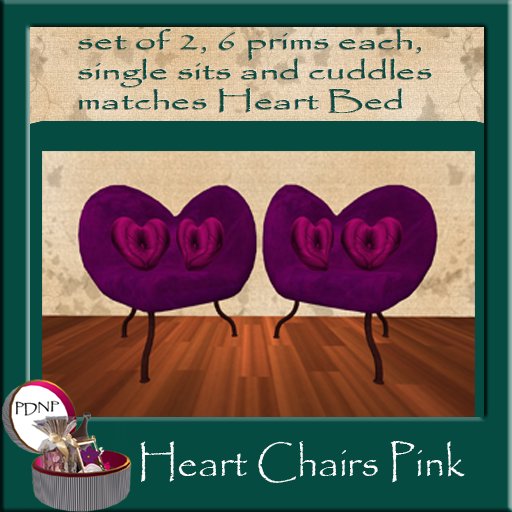 PDN: HEART CHAIRS PINK BOXED