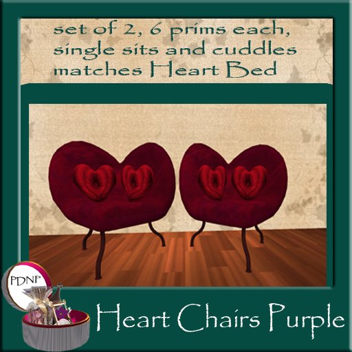 PDN: HEART CHAIRS RED BOXED