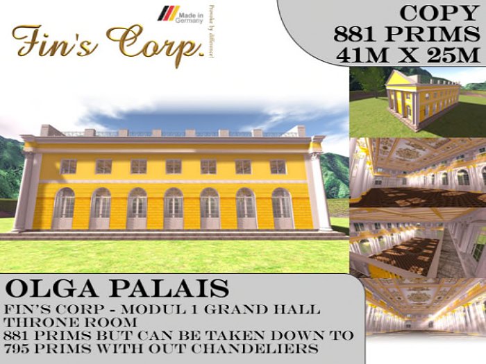 Fin's Corp. - Olga Palais - Module 1 - Grand Hall (throne room)