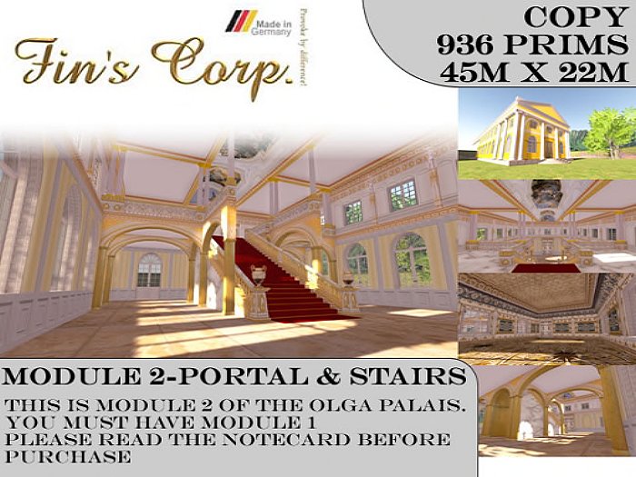 Fin's Corp. - Olga Palais - Module 2 - Portal & Stairs (west wing)