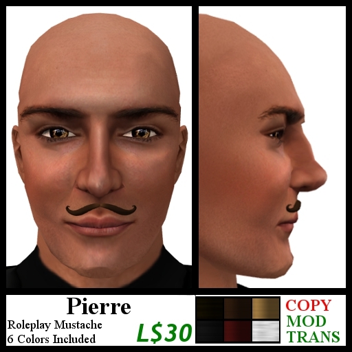 Mustache Pack: Pierre - 6 colors