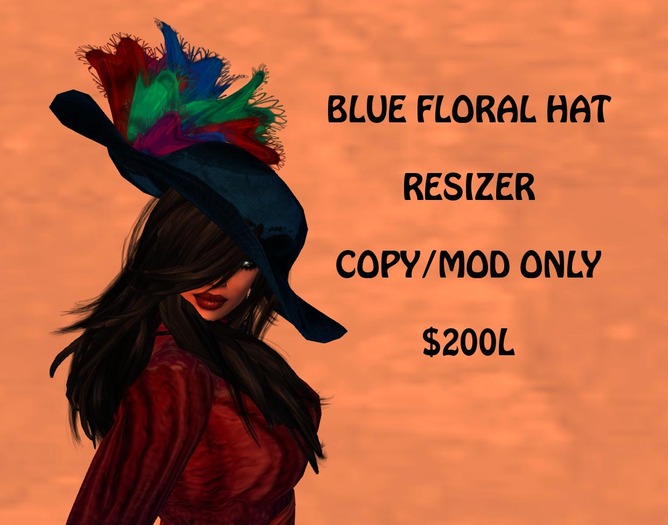 BLUE FLORAL HAT