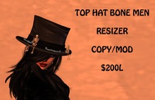 TOP HAT SKULLS BONE MEN