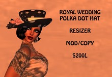 ROYAL WEDDDING POLKA DOT HAT