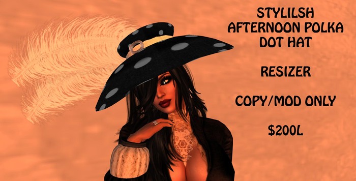 STYLISH AFTERNOON POLKA DOT HAT