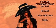 STYLISH AFTERNOON POLKA DOT HAT