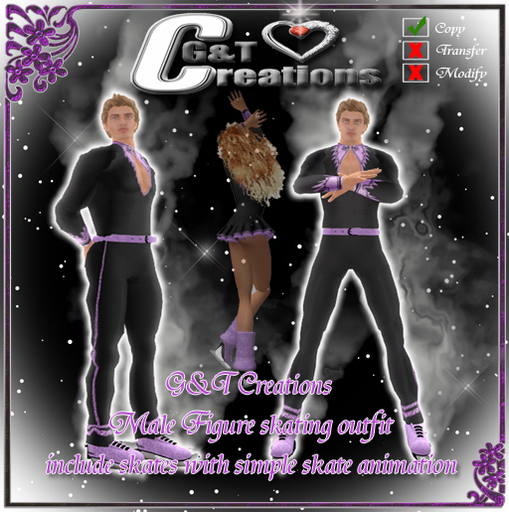 Figure ice skate dancer outfit with skates
