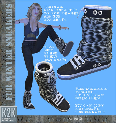 fur winter sneakers