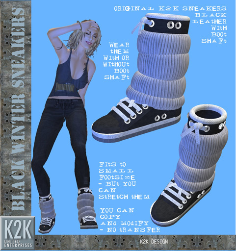 black winter sneakers