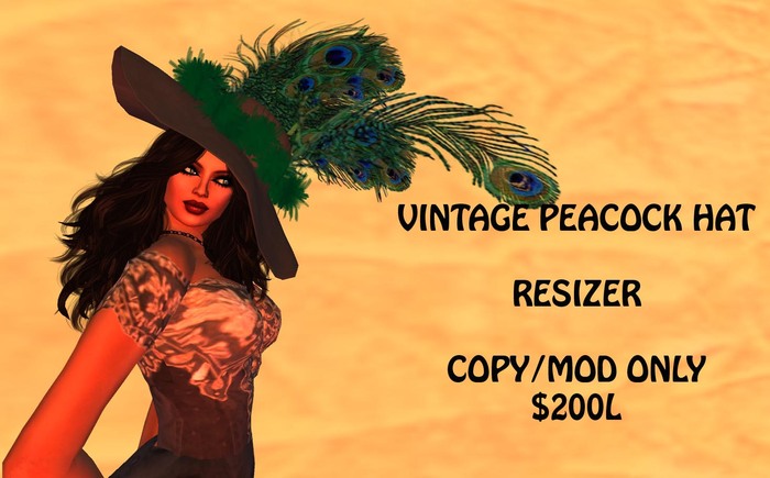 VINTAGE PEACOCK HAT