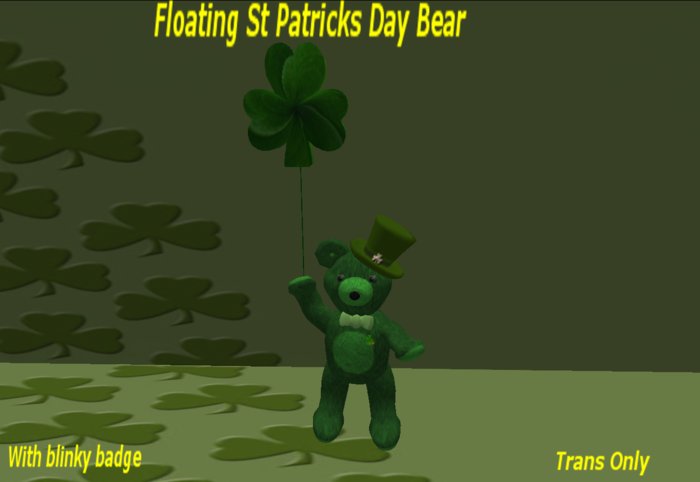 Floating St Patricks Day Bear