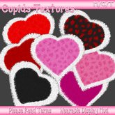 *CUPIDS* 10 FURRY HEART SHAPED RUGS Textures