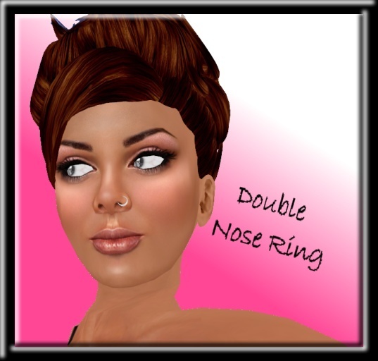 double nose ring silver