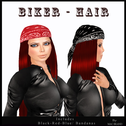 Biker Hair - Drk Red
