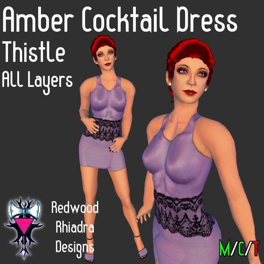Amber Cocktail Dress, Thistle