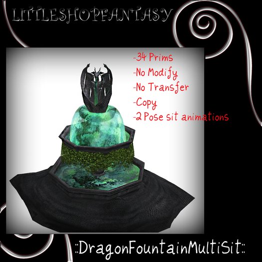 Dragon Fountain Multi Sit LittleShopFantasy