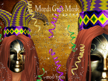 Mardi Gras Mask Gold