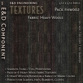[FHW002] 6 512px Heavy Wool Fabric Textures with Subtle Vertical Pattern for Winter Sweater Hat Scarf by E&D ENGINEERING