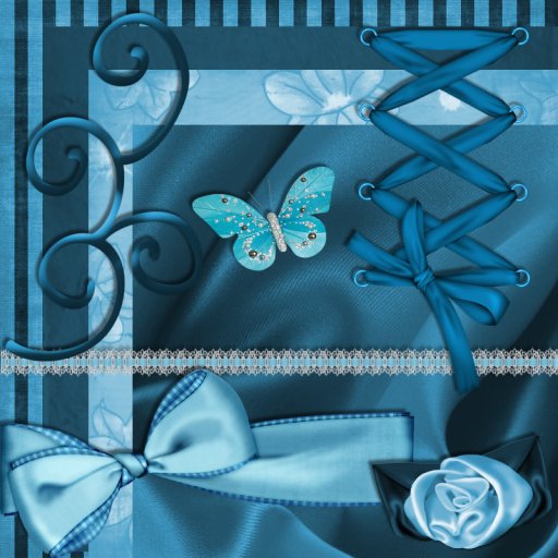 *-* Royal Pain *-* Pretty Blue Textures Boxed