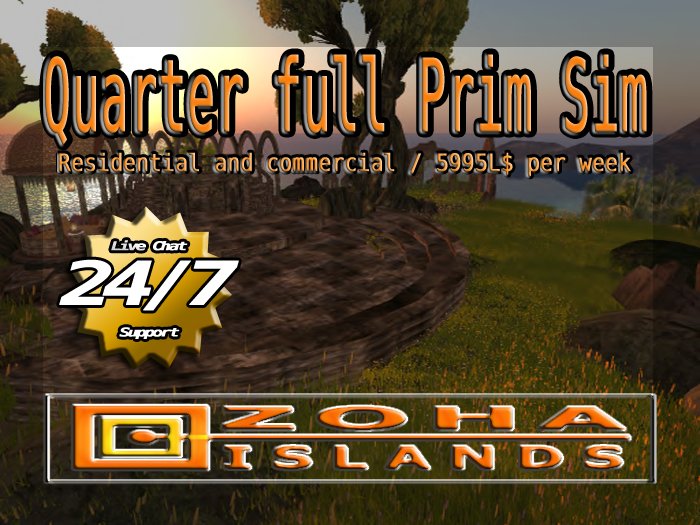 ZoHa Islands - Commercial and Residential Parcels 1/4 Sim