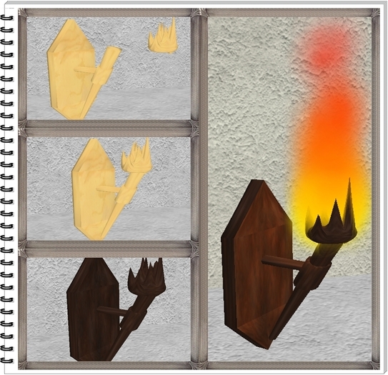 [Full Perm] Scuplted/Scripted 1 or 2 Prim Torch