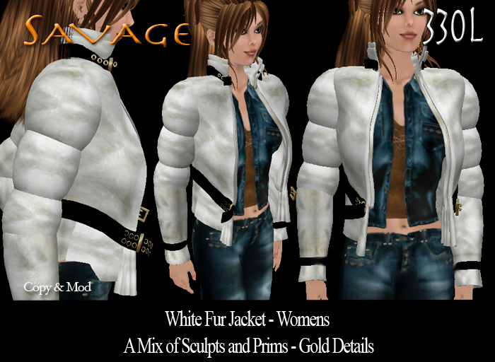 White Fur Jacket - Womens