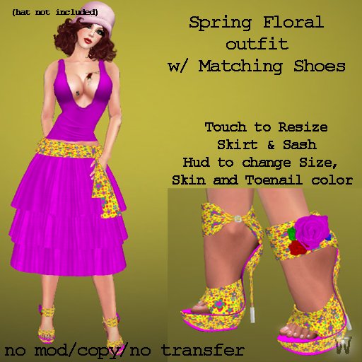 ~WC~ Throwback Spring Floral Pink/Yellow w/shoes