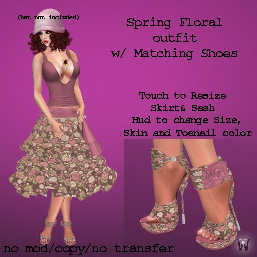 ~WC~ Throwback Spring Floral Mocha w/shoes