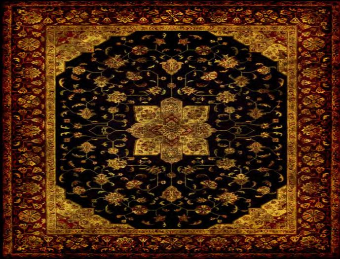 Rug Antic yellow brown
