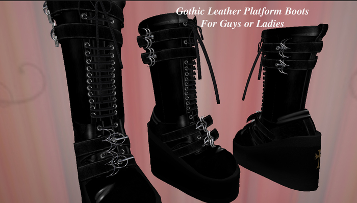 Gothic Platform Laced Boots