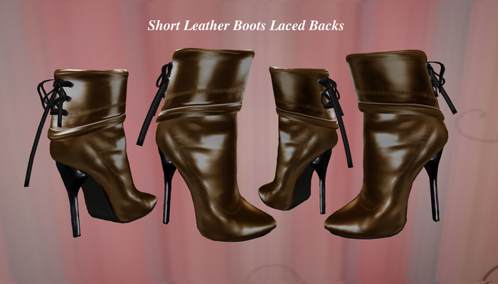 Short Boot Leather  Bronze