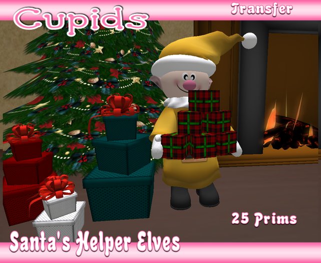 *CUPIDS*Santa's Working Elf with Gift Boxes