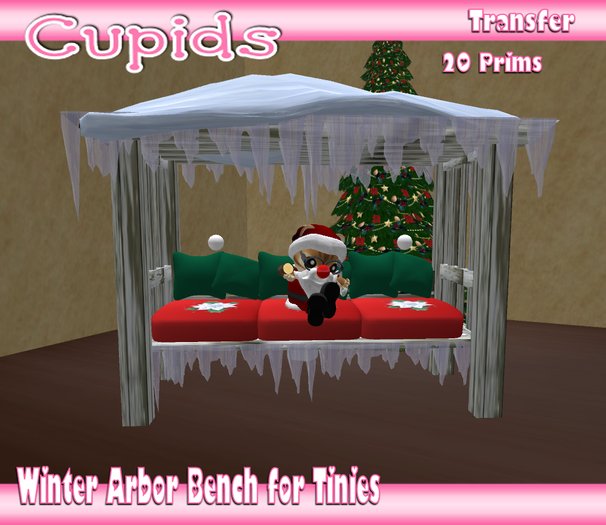 *CUPIDS* Winter Arbor Bench for Tinies