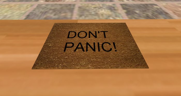 doormat: DON'T PANIC!