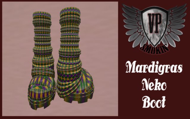 Mardigras neko boots