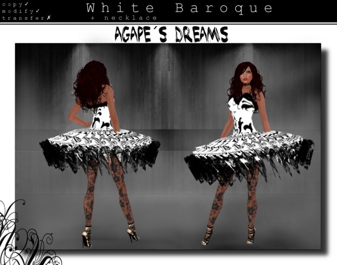 Dress White Baroque