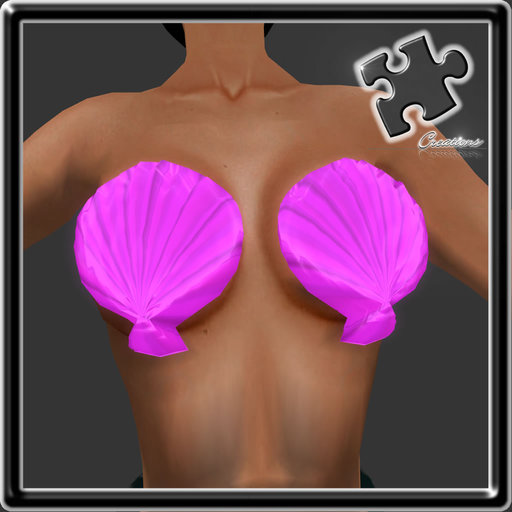 Bra / Mermaid / Merfolk / Sculpted / Shell Bra Pink 1