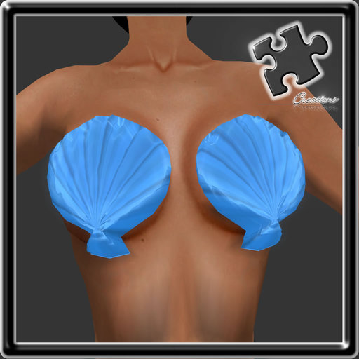 Bra / Mermaid / Merfolk / Sculpted / Shell Bra Light Blue 