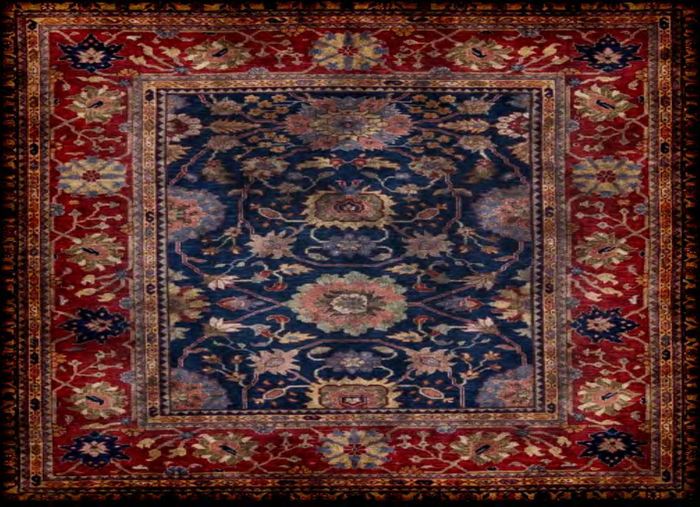 Rug Antic blue red
