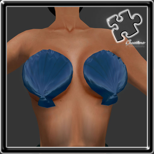 Bra / Mermaid / Merfolk / Sculpted / Shell Bra Dark Blue 