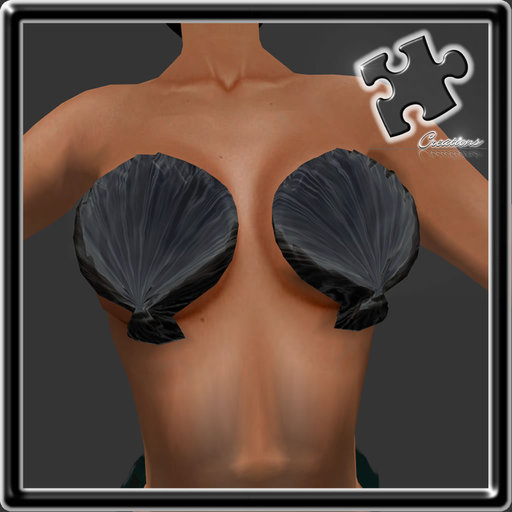 Bra / Mermaid / Merfolk / Sculpted / Shell Bra Black
