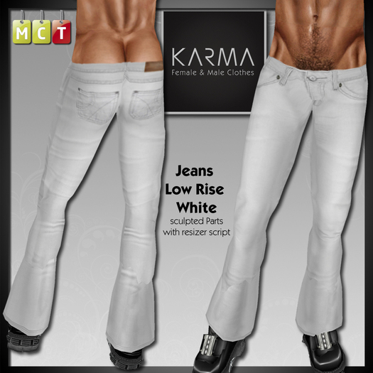 Karma - Jeans Denim Low Rise White - Mi