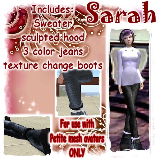 Sarah - Lavender    *FOR PETITES MESH AVATARS*