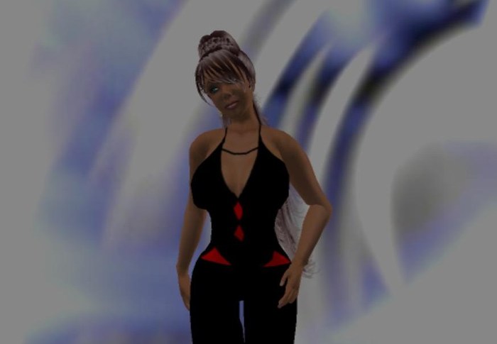 black & red shirt
