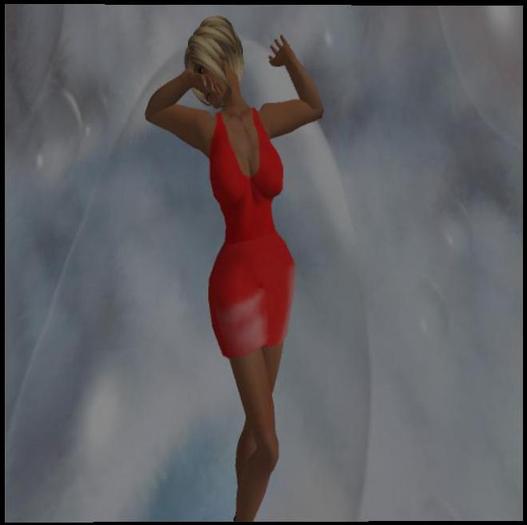 RED LATEX TOP & SKIRT SET