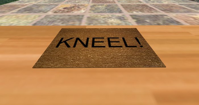 doormat: KNEEL!