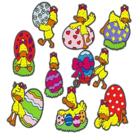 Easter Embroidery Patches , 10 alpha textures.