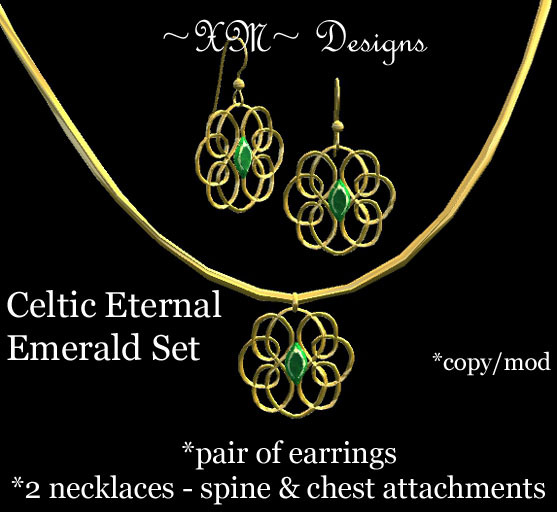 ~XM~ Celtic Eternal Emerald Set